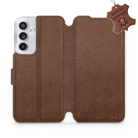 Phone Case Samsung Galaxy A55 5G - Design Brown Leather