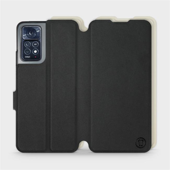 Etui Soft Touch do Xiaomi Redmi Note 11 Pro 5G - wzór Satynowa czerń z platyną