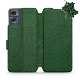 Phone Case Motorola Moto E22i - Design Green Leather
