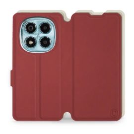 Phone Case Xiaomi Redmi Note 14 Pro 4G - Design Dark Red with Platinum