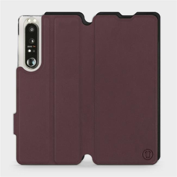 Phone Case Sony Xperia 1 III - Design Burgundy with Black