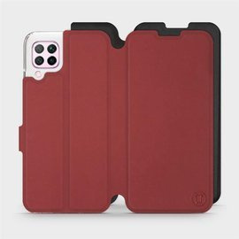 Phone Case Huawei P40 Lite - Design Dark Red with Black