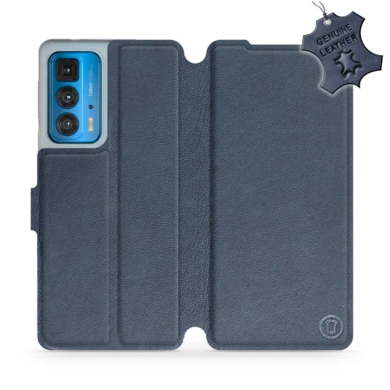 Phone Case Motorola Edge 20 Pro - Design Blue Leather