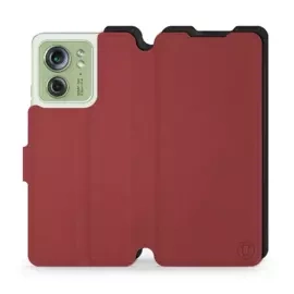 Phone Case Motorola Edge 40 - Design Dark Red with Black