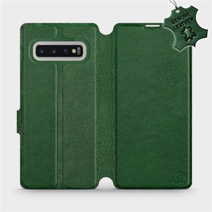 Phone Case Samsung Galaxy S10 Plus - Design Green Leather