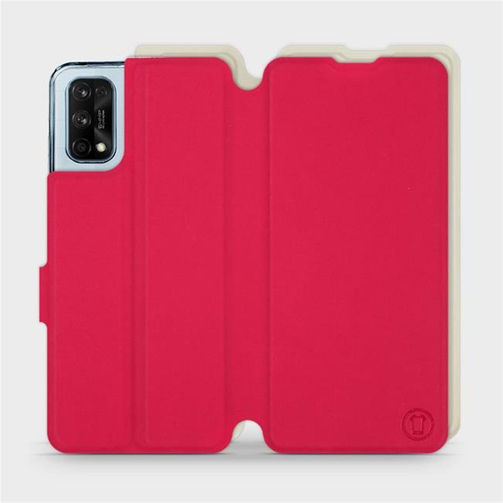 Etui Soft Touch do Realme 7 Pro - wzór Żywa czerwień z platyną