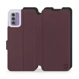 Hülle für Nokia G42 - Farbe Burgund mit Schwarz
