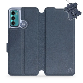 Phone Case Motorola Moto G60 - Design Blue Leather