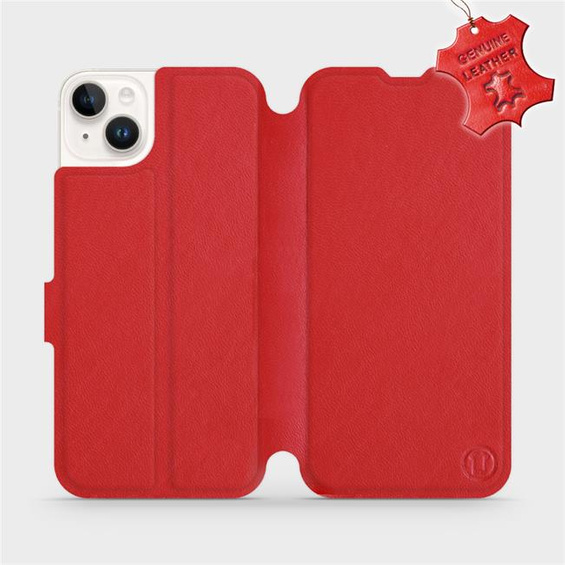 Phone Case Apple iPhone 14 Plus - Design Red Leather