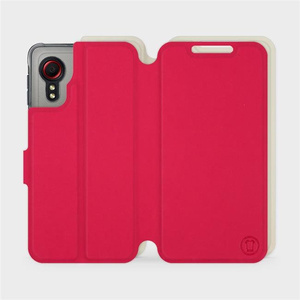 Hülle für Samsung Galaxy Xcover 5 - Farbe Rot mit Platin