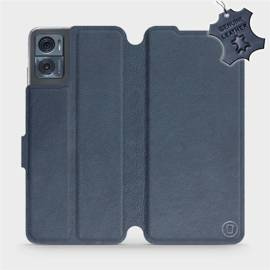 Phone Case Motorola Moto E22i - Design Blue Leather