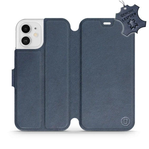 Phone Case Apple iPhone 12 - Design Blue Leather