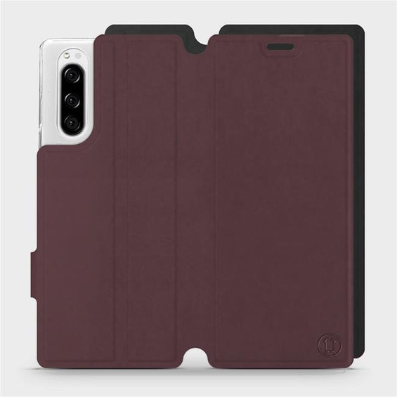 Phone Case Sony Xperia 5 - Design Burgundy with Black