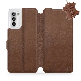 Phone Case Motorola Moto G52 - Design Brown Leather