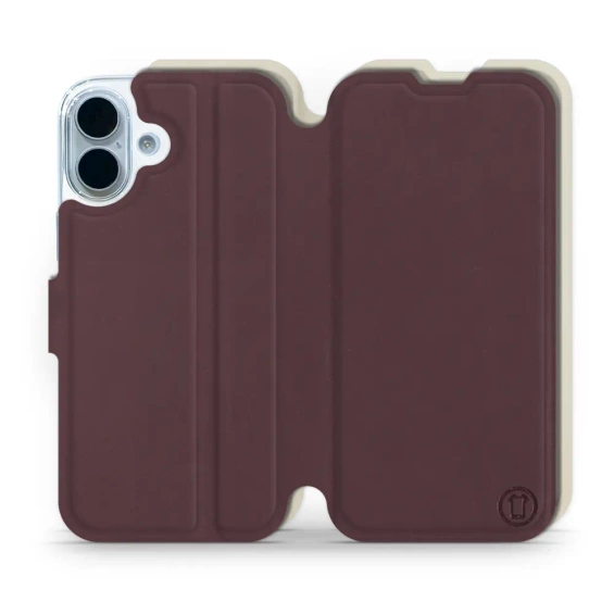 Hülle für Apple iPhone 17 - Farbe Burgund mit Platin