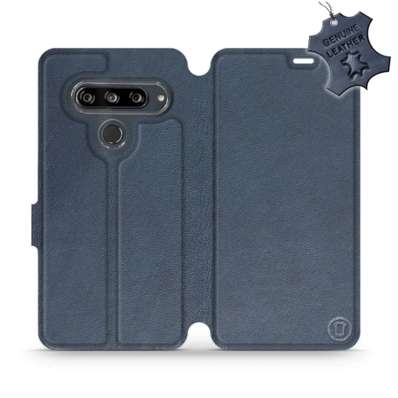 Phone Case LG G8s ThinQ - Design Blue Leather