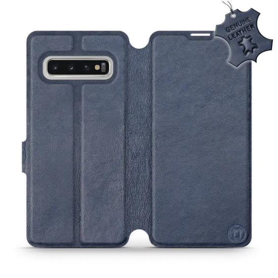 Phone Case Samsung Galaxy S10 - Design Blue Leather