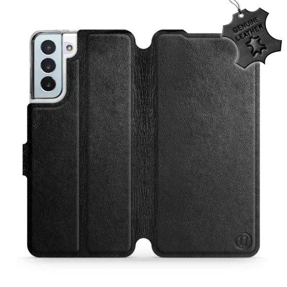 Phone Case Samsung Galaxy S21 Plus - Design Black Leather