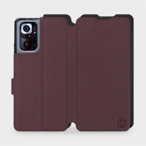 Phone Case Xiaomi Redmi Note 10 pro - Design Burgundy with Black