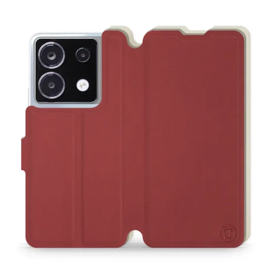 Phone Case Xiaomi POCO X6 - Design Dark Red with Platinum