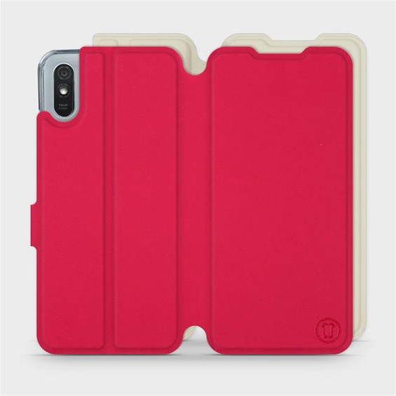 Etui Soft Touch do Xiaomi Redmi 9A - wzór Żywa czerwień z platyną