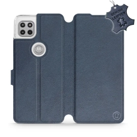Phone Case Motorola Moto G 5G - Design Blue Leather