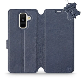 Phone Case Samsung Galaxy A6 Plus 2018 - Design Blue Leather