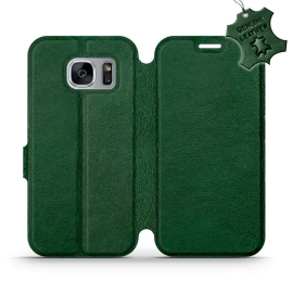 Phone Case Samsung Galaxy S7 Edge - Design Green Leather