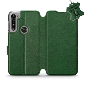 Hülle für Motorola Moto G8 Power - Farbe Green Leather