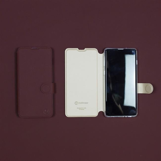 Etui Soft Touch do OPPO Reno 4 Lite - wzór Matowy burgund z platyną