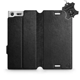 Phone Case Sony Xperia XZ Premium - Design Black Leather