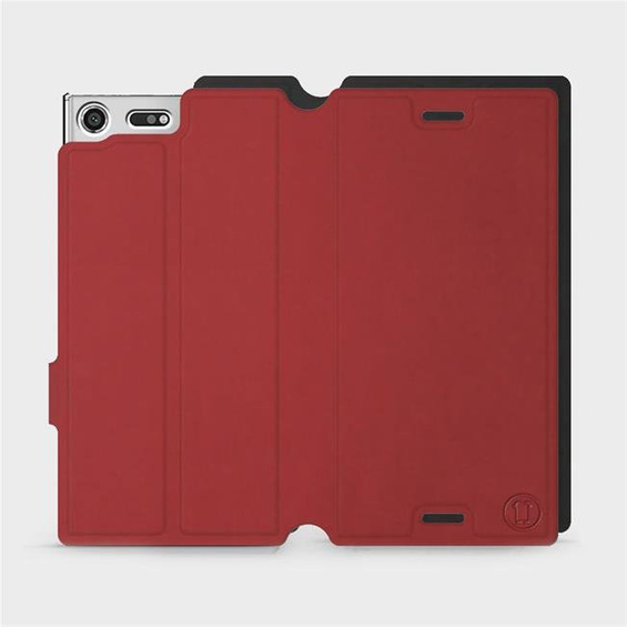 Phone Case Sony Xperia XZ Premium - Design Dark Red with Black