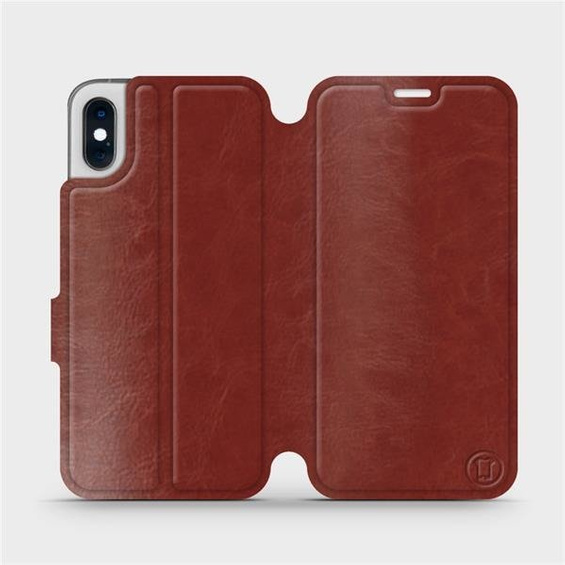 Phone Case Apple iPhone XS - Design Brown&Orange