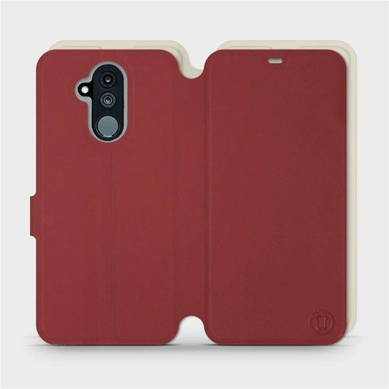 Hülle für Huawei Mate 20 Lite - Farbe Dunkelrot mit Platin