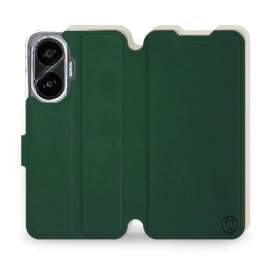 Hülle für Xiaomi POCO F7 - Farbe Grün mit Platin