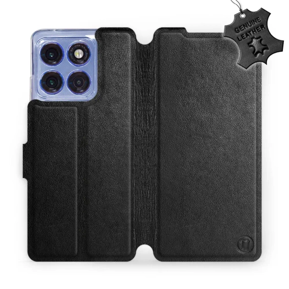 Phone Case Motorola Edge 60 Pro - Design Black Leather