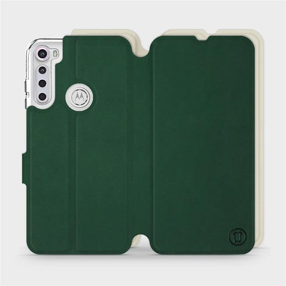 Phone Case Motorola One Fusion Plus - Design Green with Platinum