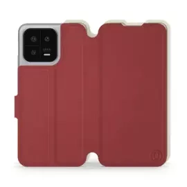 Phone Case Xiaomi 13 - Design Dark Red with Platinum