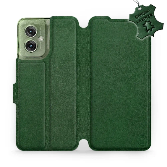 Phone Case Motorola Moto G55 5G - Design Green Leather