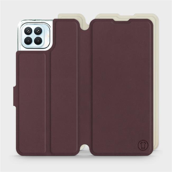 Phone Case OPPO Reno 4 Lite - Design Burgundy with Platinum