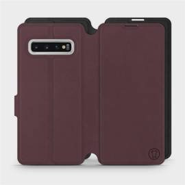 Phone Case Samsung Galaxy S10 - Design Burgundy with Black