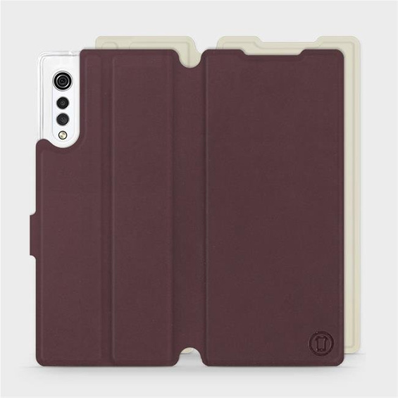Phone Case LG Velvet - Design Burgundy with Platinum