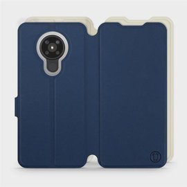 Etui Soft Touch do Nokia 5.3 - wzór Głęboki granat z platyną