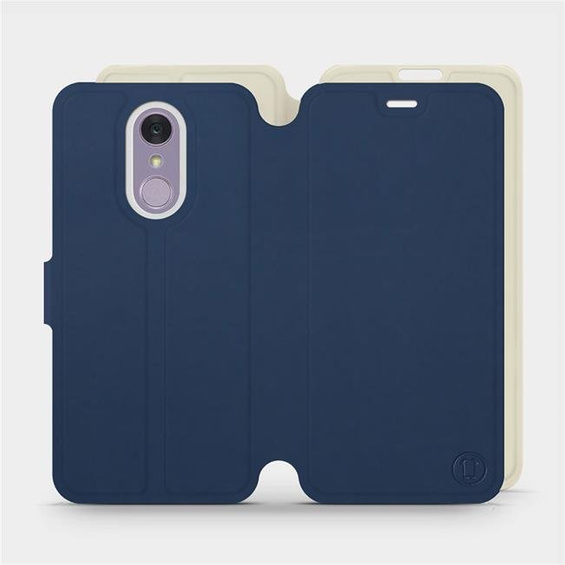 Phone Case LG Q7 - Design Navy with Platinum