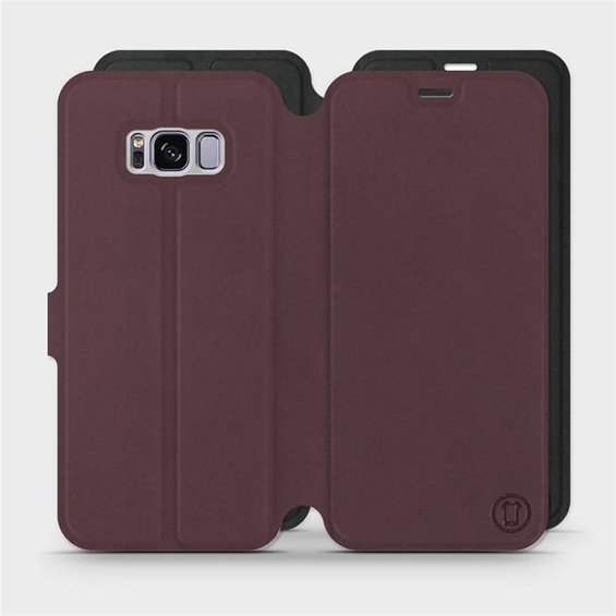 Phone Case Samsung Galaxy S8 - Design Burgundy with Black