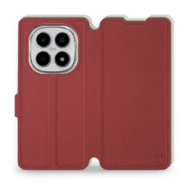 Hülle für Xiaomi Redmi Note 15 5G - Farbe Dunkelrot mit Platin