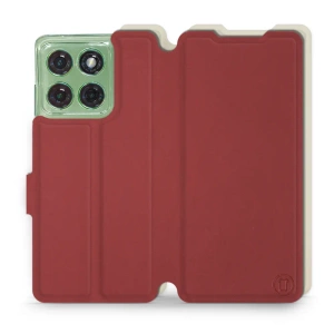 Phone Case Motorola Edge 60 - Design Dark Red with Platinum