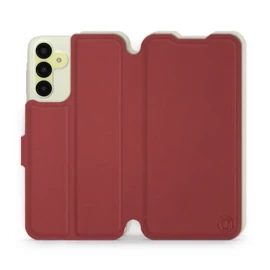 Phone Case Samsung Galaxy M15 5G - Design Dark Red with Platinum