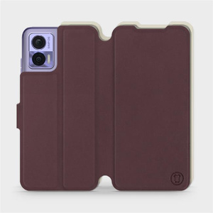 Phone Case Motorola Edge 30 Neo - Design Burgundy with Platinum