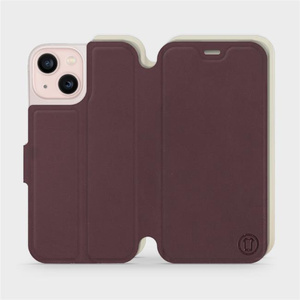 Phone Case Apple iPhone 13 mini - Design Burgundy with Platinum